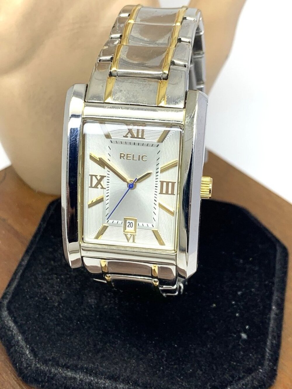 Relic by Fossil Men's Watch ZR77251 Quartz Silver Dial Two Tone Stainless Steel
